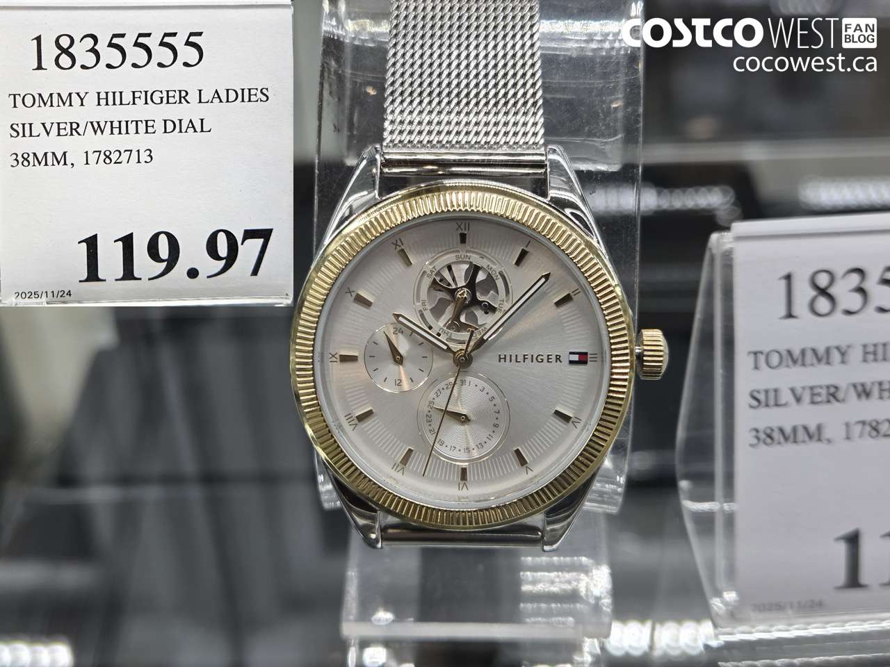 1835555 TOMMY HILFIGER LADIES SILVER/WHITE DIAL 38MM, 1782713 $119.97