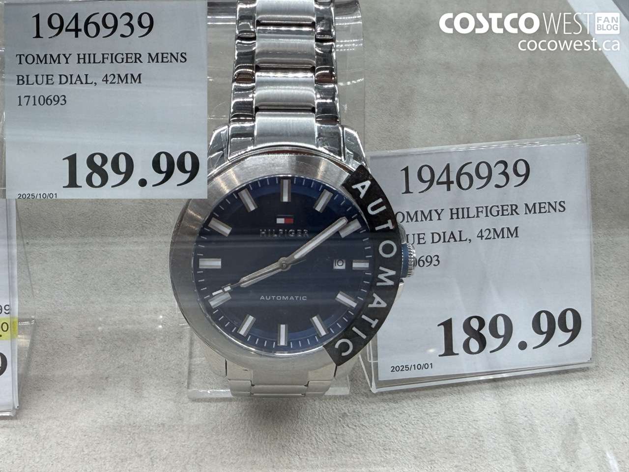 1946939 TOMMY HILFIGER MENS BLUE DIAL 42MM 1710693 $189.99