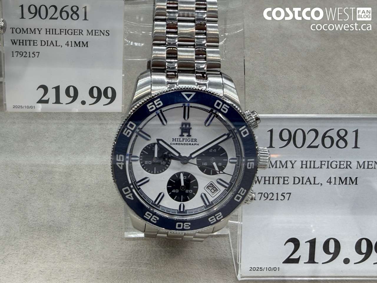 1902681 TOMMY HILFIGER MENS WHITE DIAL, 41MM 1792157 $219.99