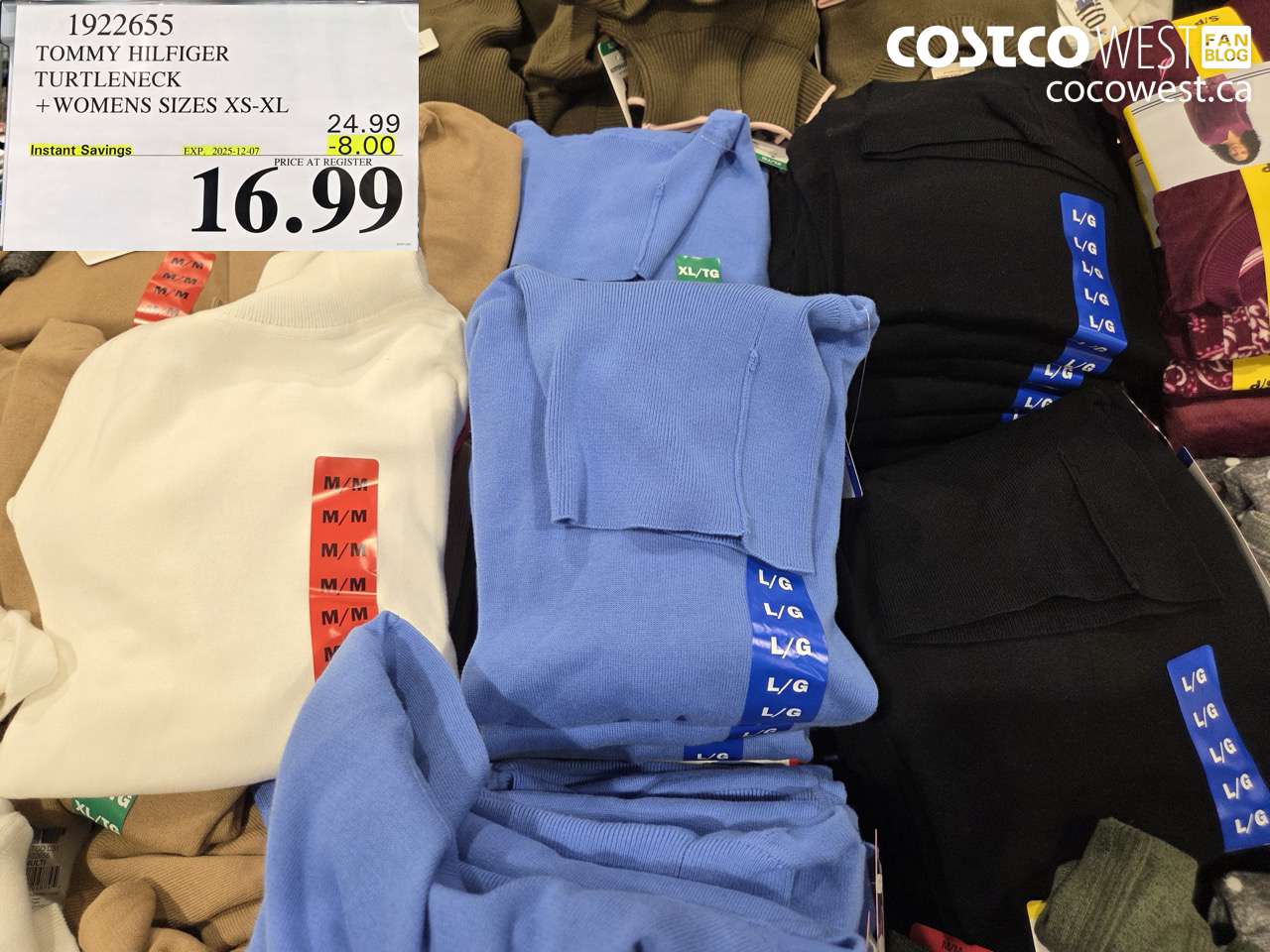 1922655 TOMMY HILFIGER TURTLENECK WOMENS SIZES XS-XL ($8.00 INSTANT SAVINGS EXPIRES ON 2025-12-07) $16.99