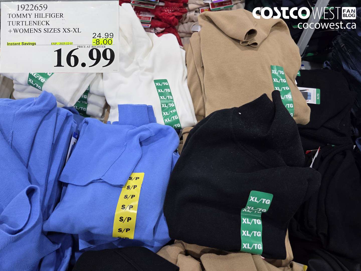 1922659 TOMMY HILFIGER TUR TEENECK WOMENS SIZES XS-XL ($8.00 INSTANT SAVINGS EXPIRES ON 2025-12-07) $16.99