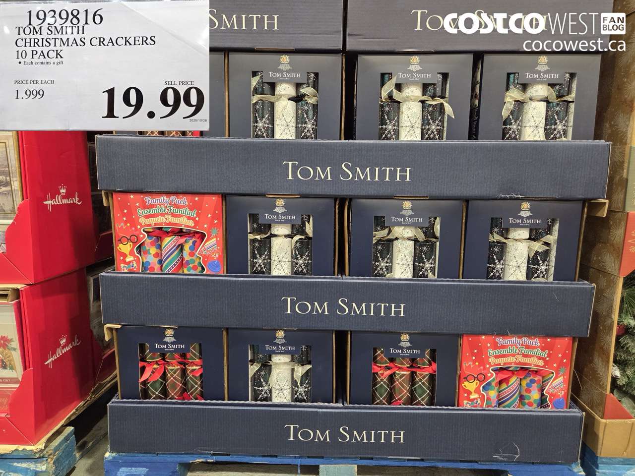 1939816 TOM SMITH CHRISTMAS CRACKERS 10 PACK $19.99