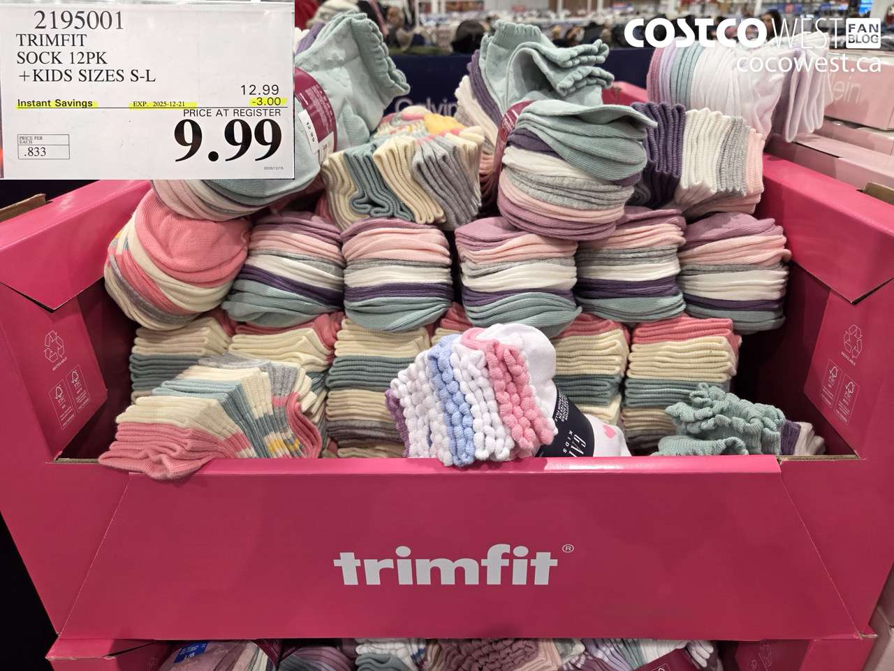 2195001 TRIMFIT KIDS SOCKS 12PK SIZES S-L ($3.00 INSTANT SAVINGS EXPIRES ON 2025-12-21) $9.99