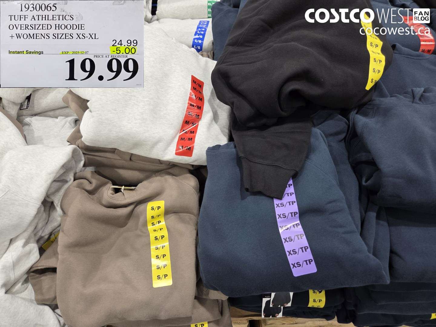 1930065 TUFF ATHLETICS FLEECE HOODIE WOMENS SIZES XS-XL ($5.00 INSTANT SAVINGS EXPIRES ON 2025-12-07) $19.99