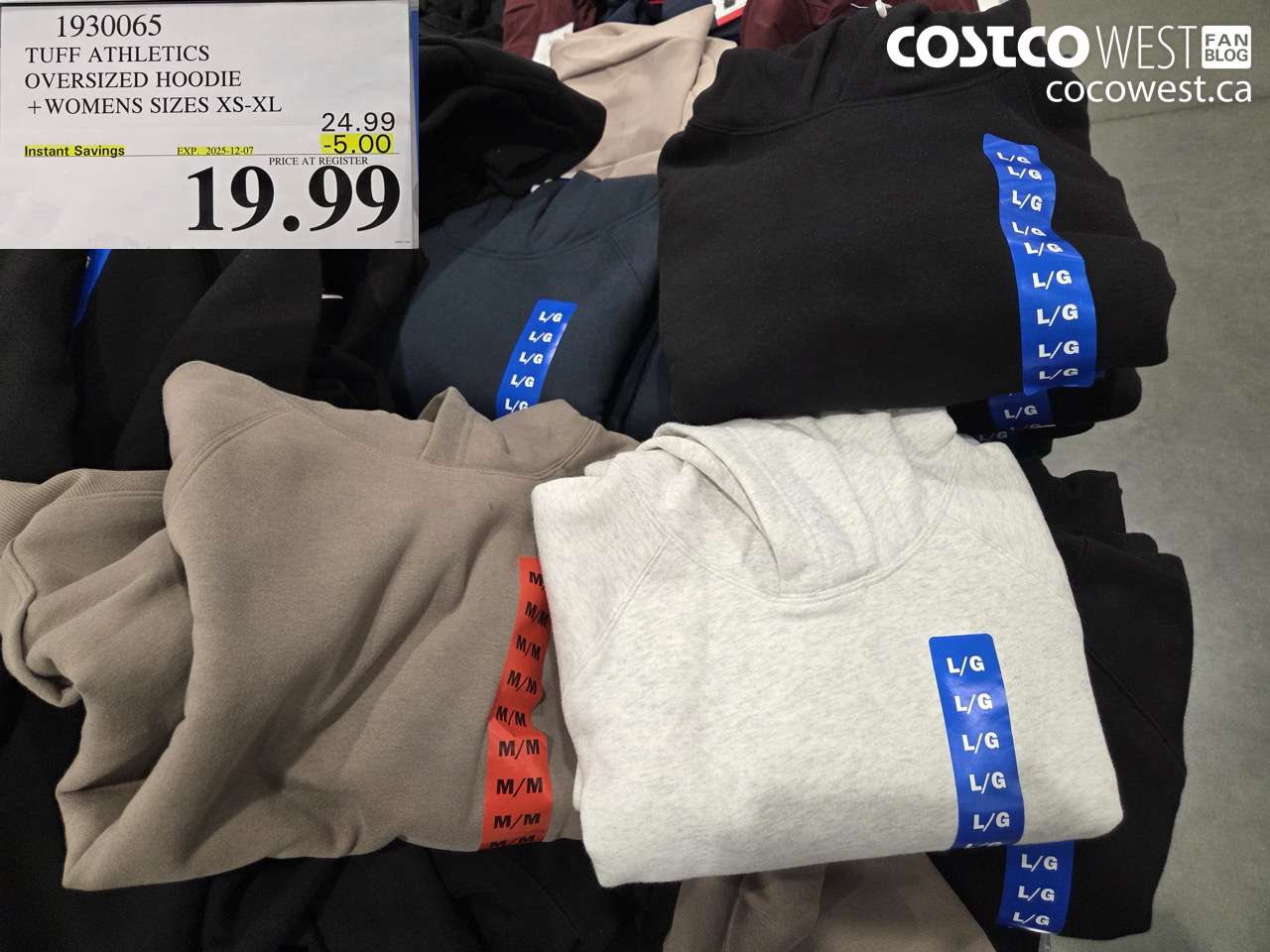 1930065 TUFF ATHLETICS FLEECE HOODIE WOMENS SIZES XS-XL ($5.00 INSTANT SAVINGS EXPIRES ON 2025-12-07) $19.99