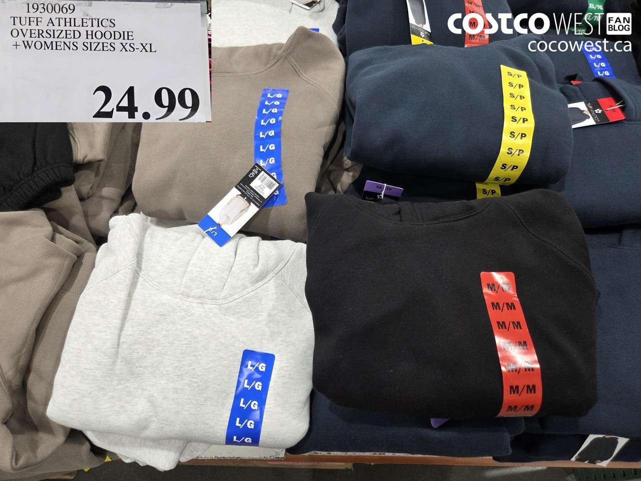 1930069 TUFF ATHLETICS OVERSIZED HOODIE WOMENS SIZES XS-XL $24.99