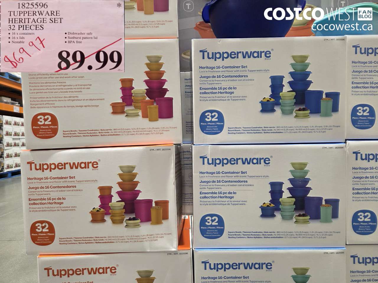 1825596 TUPPERWARE HERITAGE SET 32 PIECES $69.97