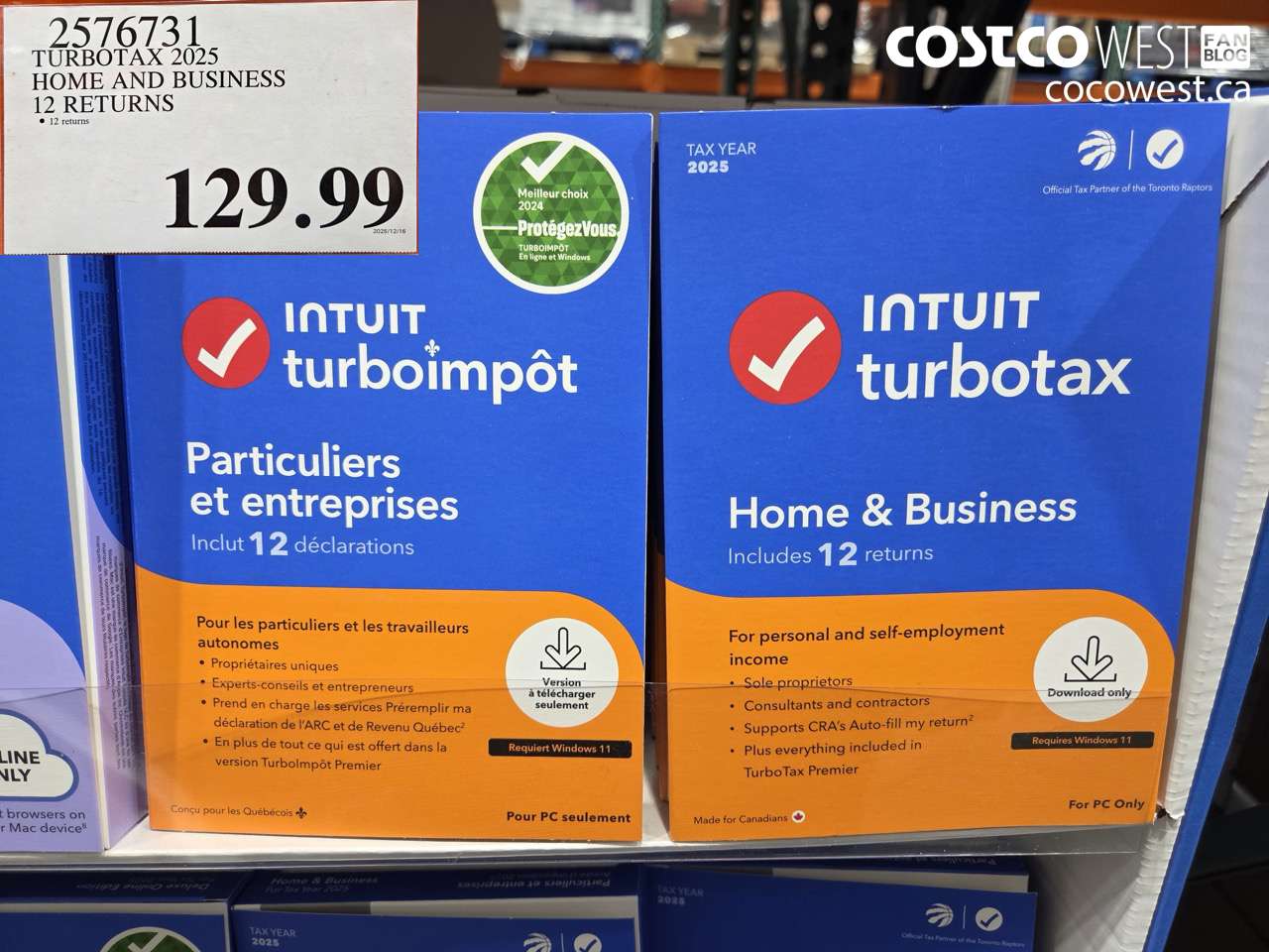2576731 TURBOTAX 2025 HOME AND BUSINESS 12 RETURNS $129.99