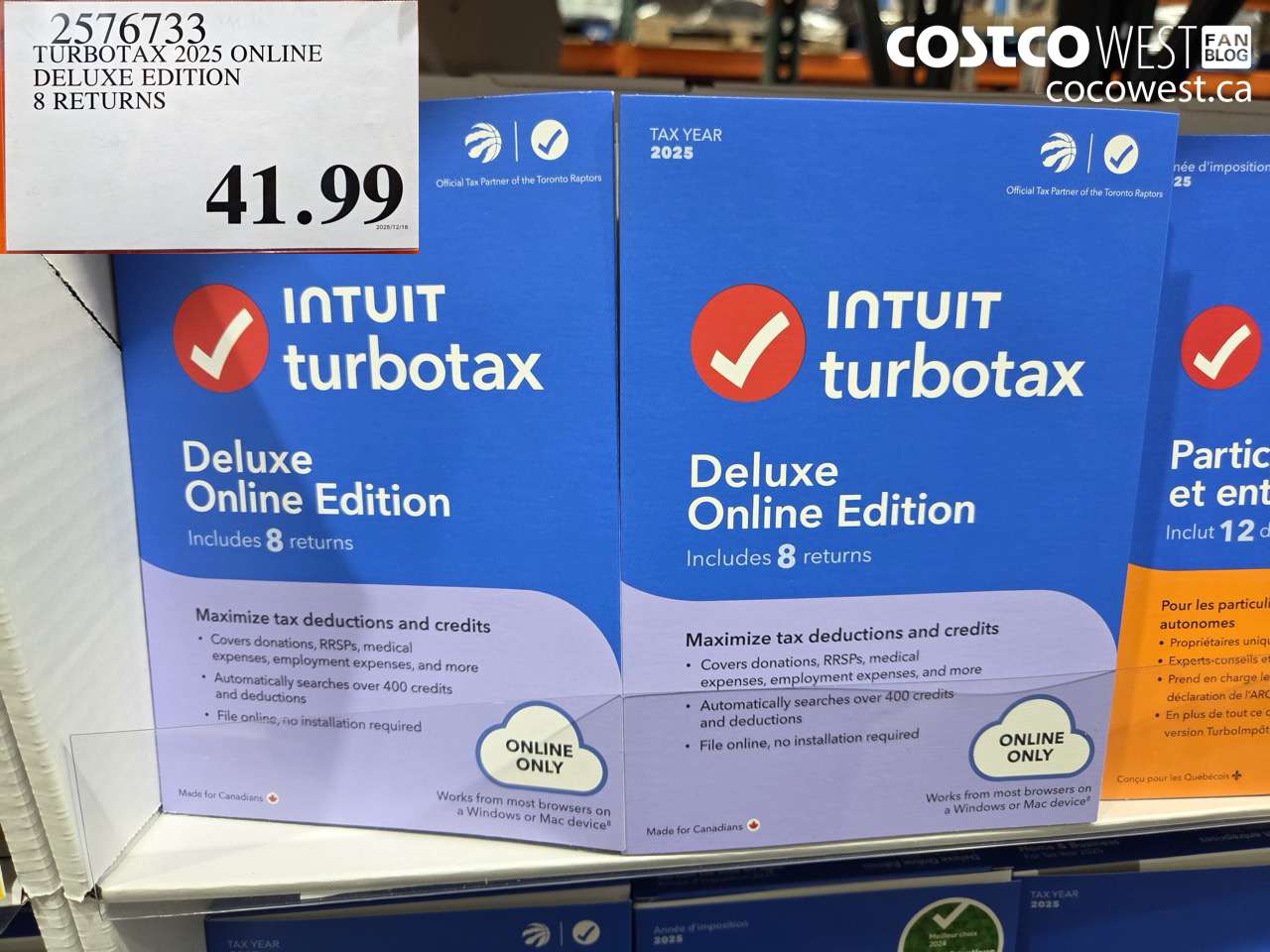 2576733 TURBOTAX 2025 ONLINE DELUXE EDITION 8 RETURNS $41.99