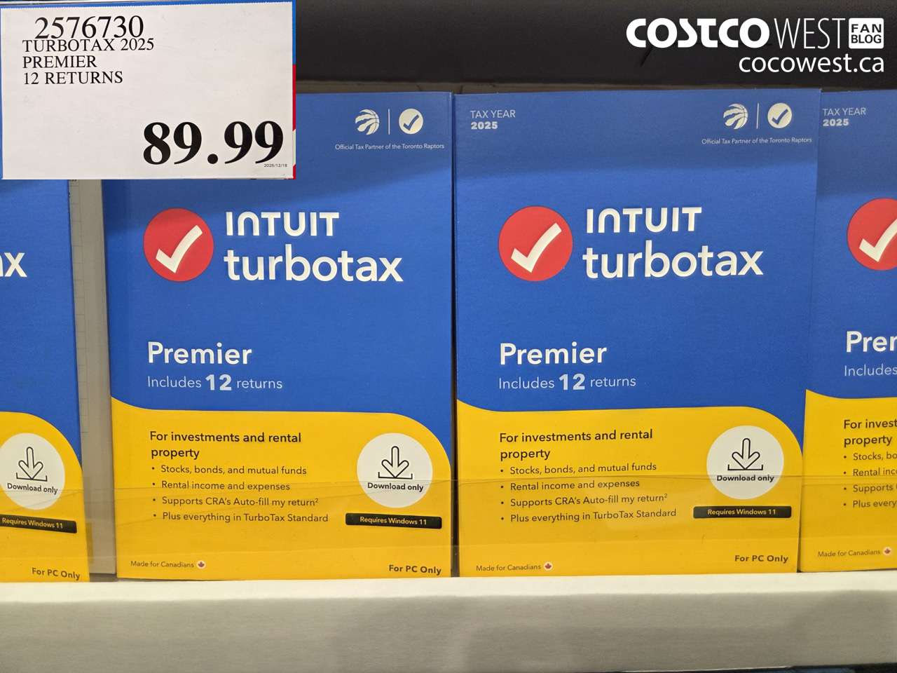 2576730 TURBOTAX 2025 PREMIER 12 RETURNS $89.99
