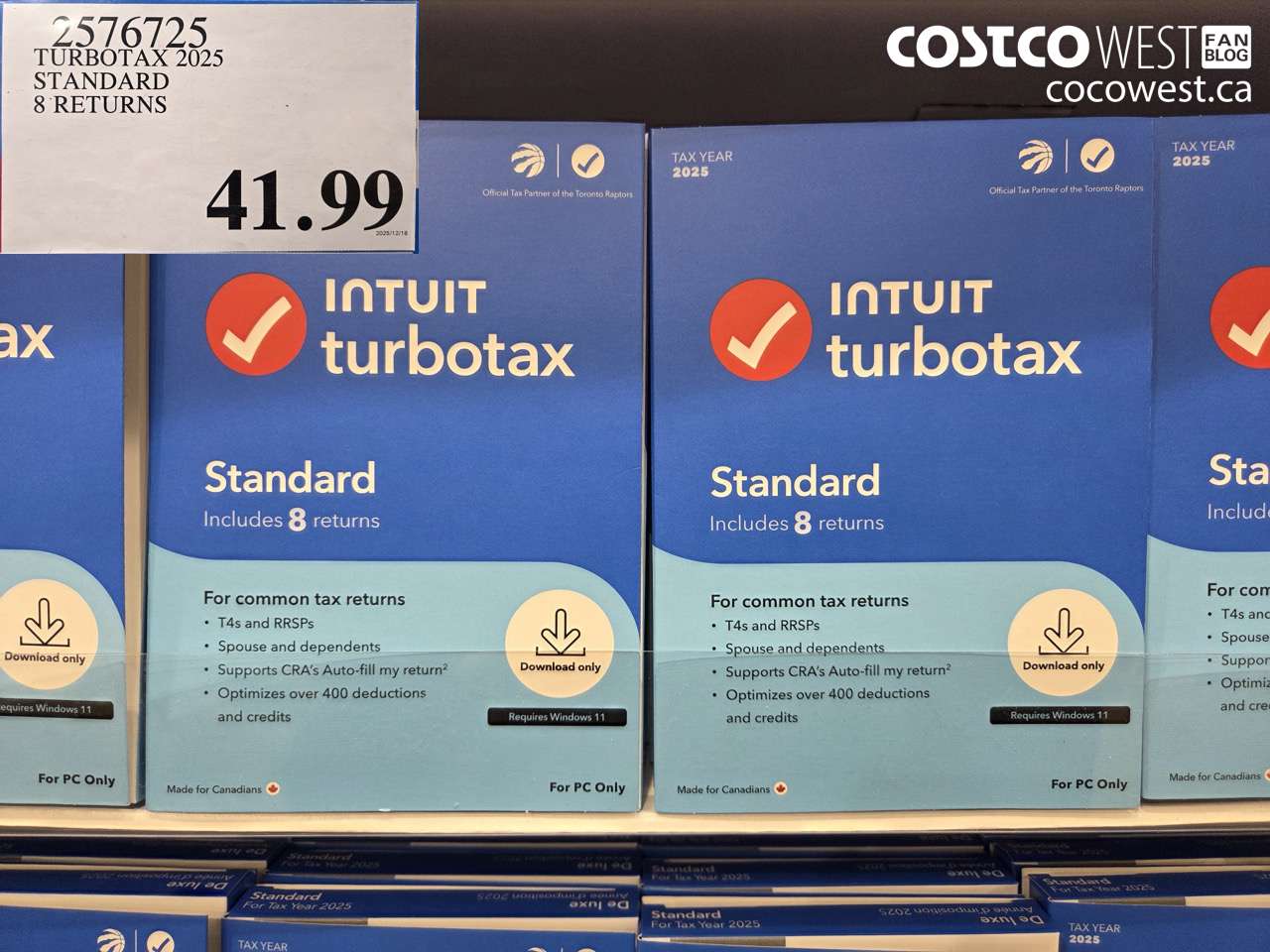 2576725 TURBOTAX 2025 STANDARD 8 RETURNS $41.99
