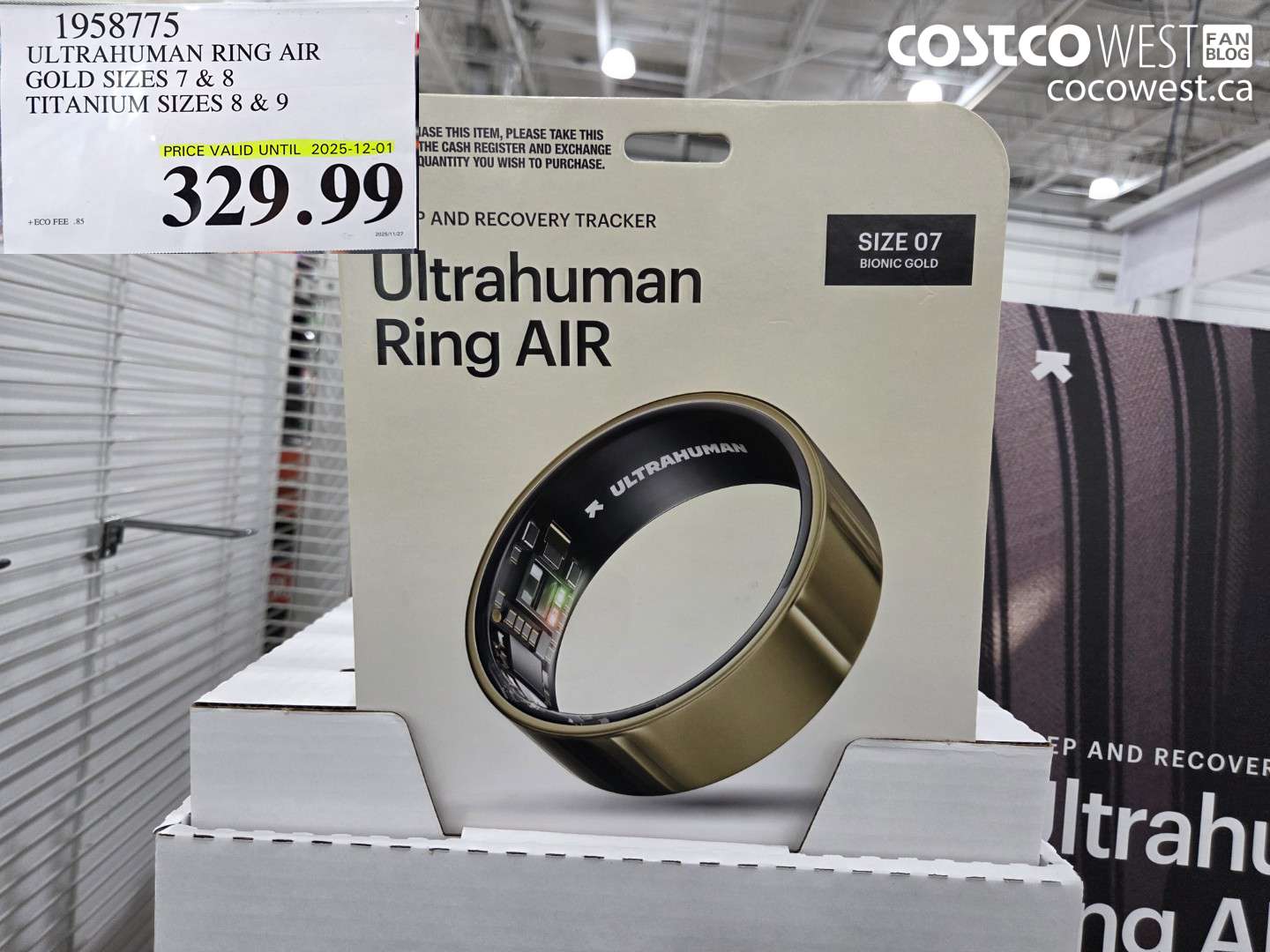 1958775 ULTRAHUMAN RING AIR BIONIC GOLD / TITANIUM (EXPIRES ON 2025-12-01) $329.99