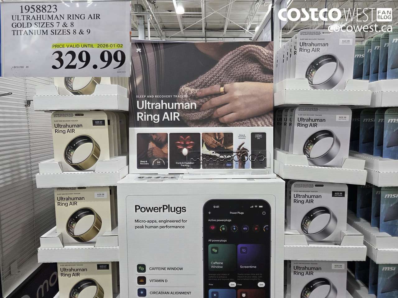 1958823 ULTRAHUMAN RING AIR RAW TITANIUM SIZE 9 (EXPIRES ON 2026-01-02) $329.99