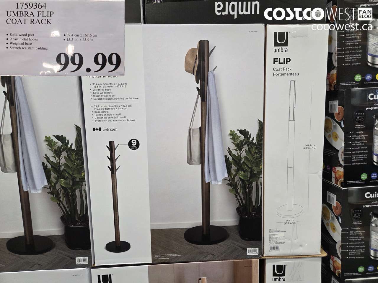 1759364 UMBRA FLIP COAT RACK $99.99