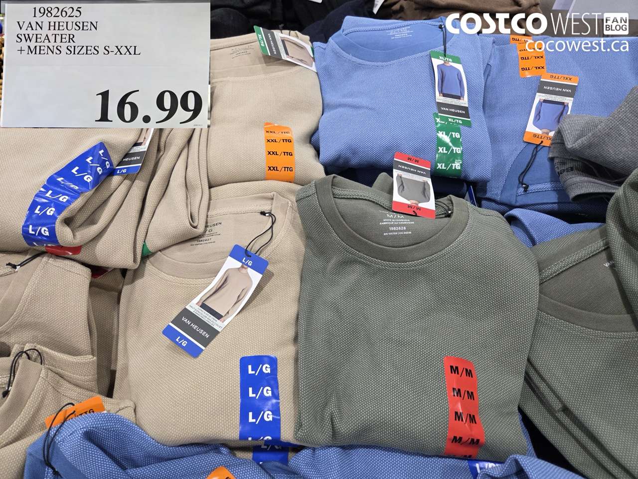 1982625 VAN HEUSEN SWEATER MENS SIZES S-XXL $16.99