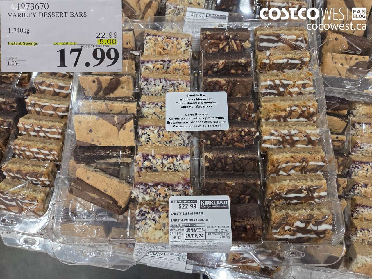 1973670 VARIETY DESSERT BARS 1.740KG ($5.00 INSTANT SAVINGS EXPIRES ON 2025-12-21) $17.99