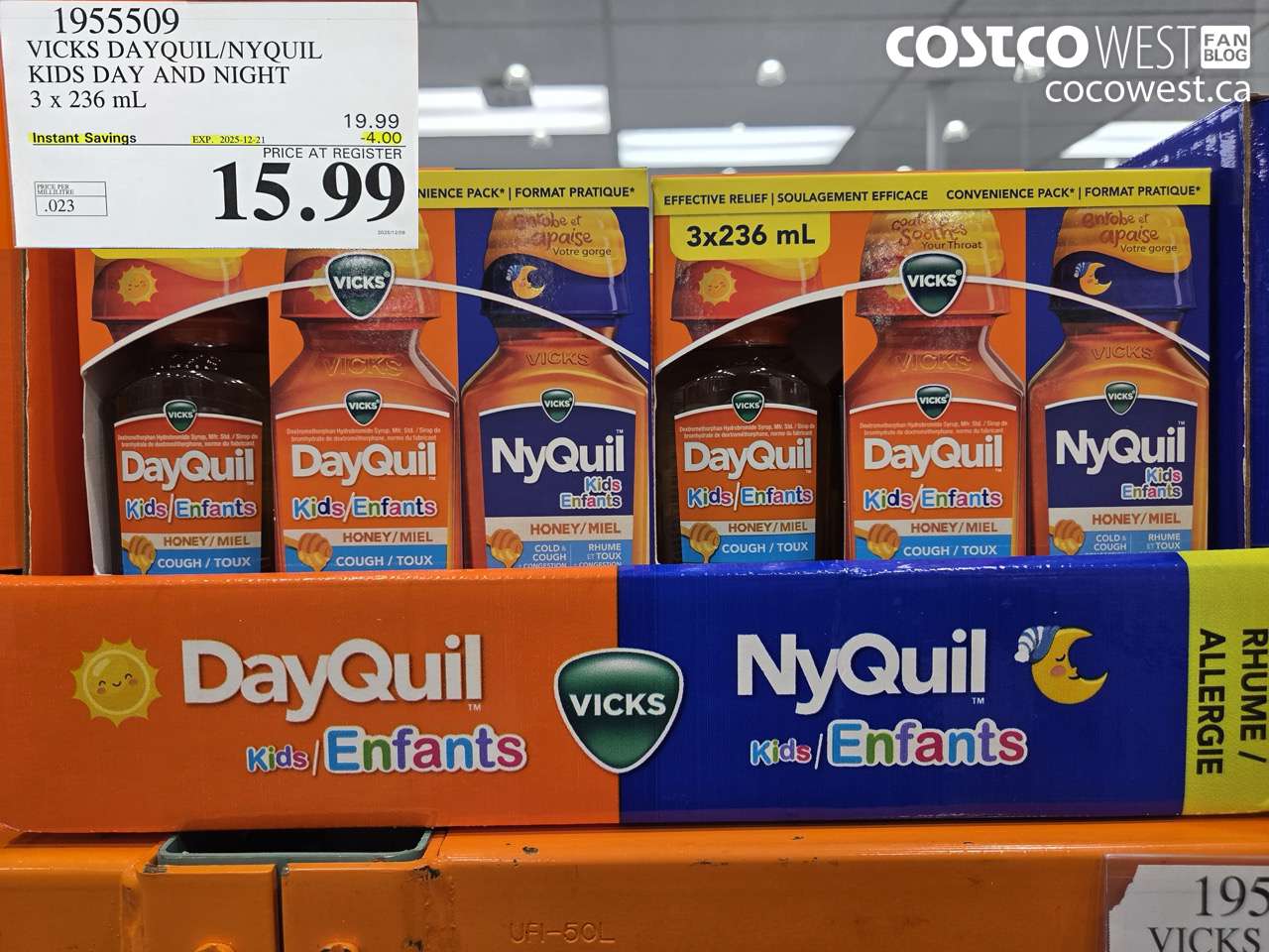 1955509 VICKS DAYQUIL/NYQUIL KIDS DAY AND NIGHT 3 X 236ML ($4.00 INSTANT SAVINGS EXPIRES ON 2025-12-21) $15.99