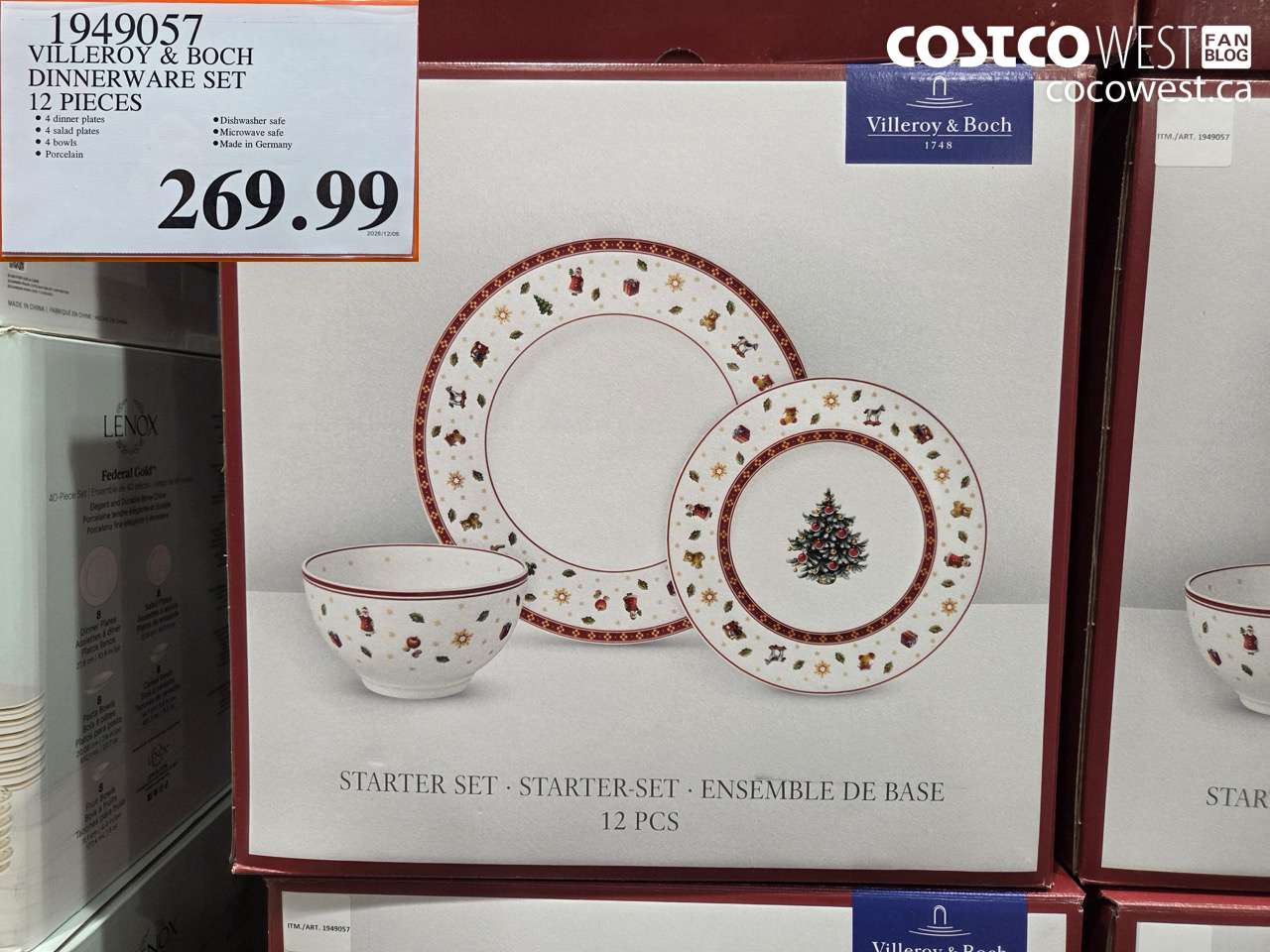 1949057 VILLEROY & BOCH DINNERWARE SET 12 PIECES $269.99