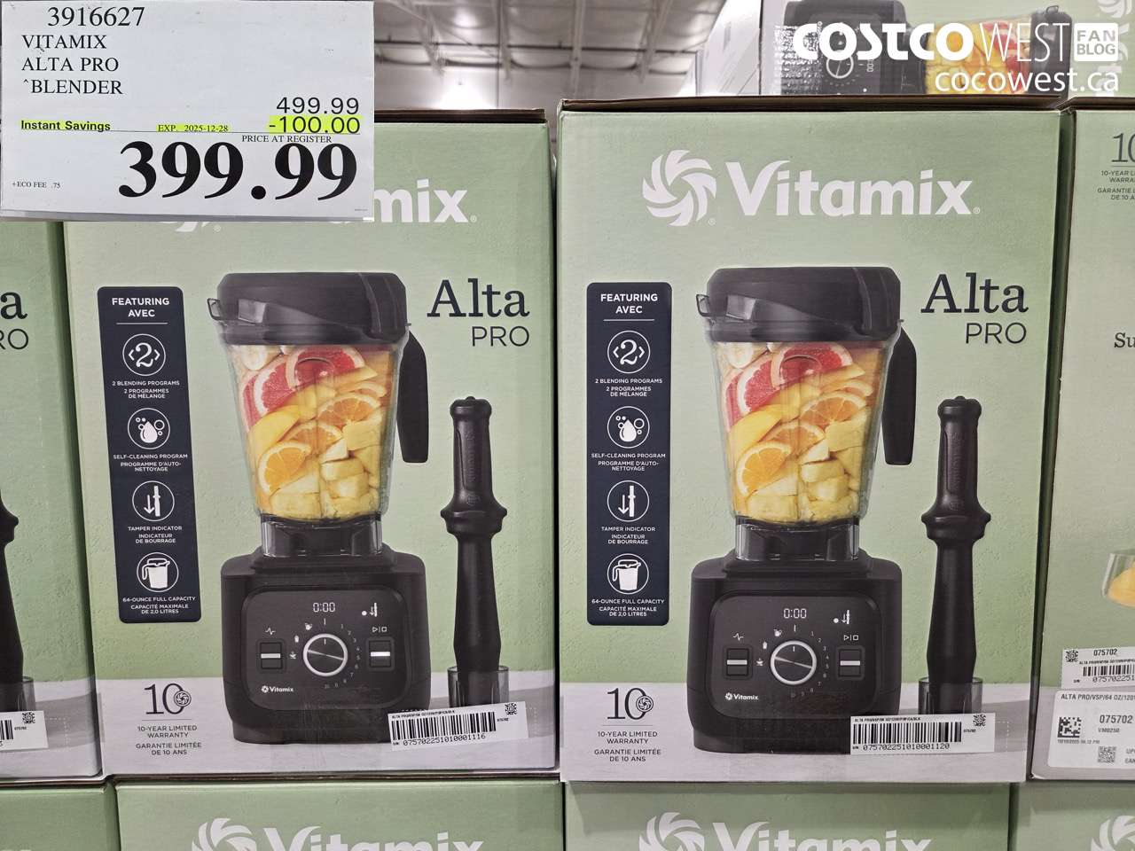 3916627 VITAMIX ALTA PRO BLENDER 2 L (64 OZ) ($100.00 INSTANT SAVINGS EXPIRES ON 2025-12-28) $399.99
