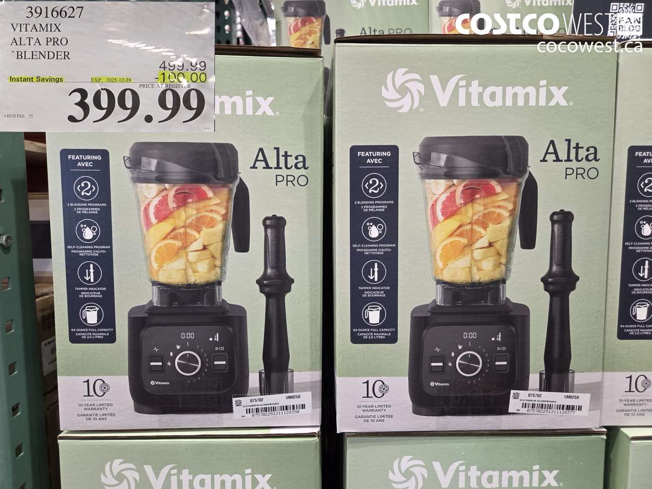 3916627 VITAMIX ALTA PRO BLENDER 2 L (64 OZ) ($100.00 INSTANT SAVINGS EXPIRES ON 2025-12-28) $399.99