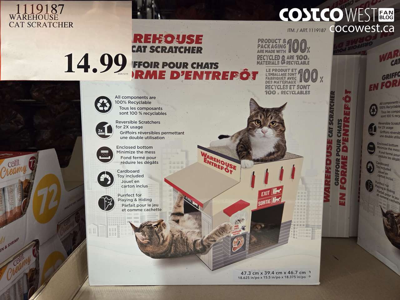 1119187 WAREHOUSE CAT SCRATCHER $14.99