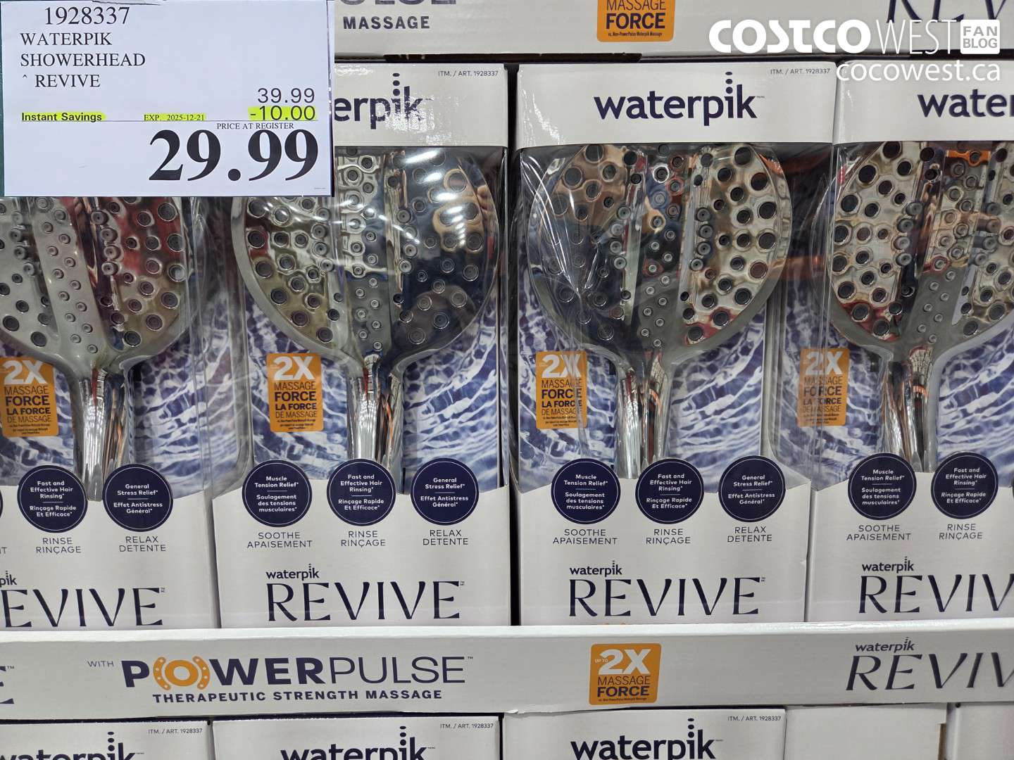 1928337 WATERPIK SHOWERHEAD REVIVE ($10.00 INSTANT SAVINGS EXPIRES ON 2025-12-21) $29.99