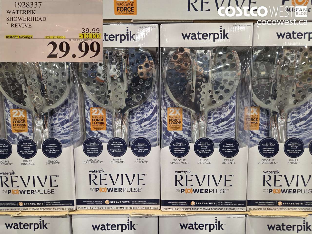 1928337 WATERPIK SHOWERHEAD REVIVE ($10.00 INSTANT SAVINGS EXPIRES ON 2025-12-21) $29.99