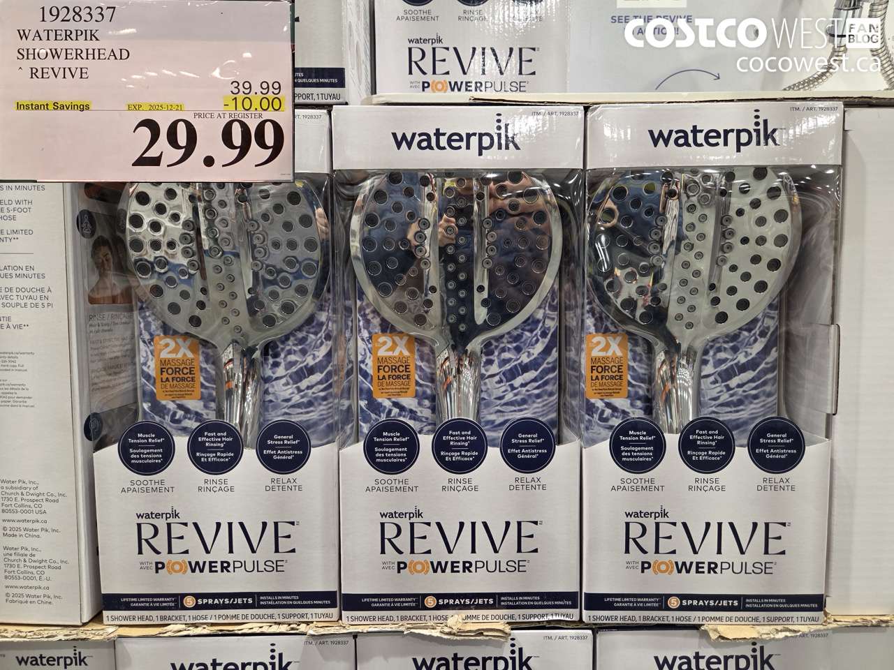 1928337 WATERPIK SHOWERHEAD REVIVE ($10.00 INSTANT SAVINGS EXPIRES ON 2025-12-21) $29.99