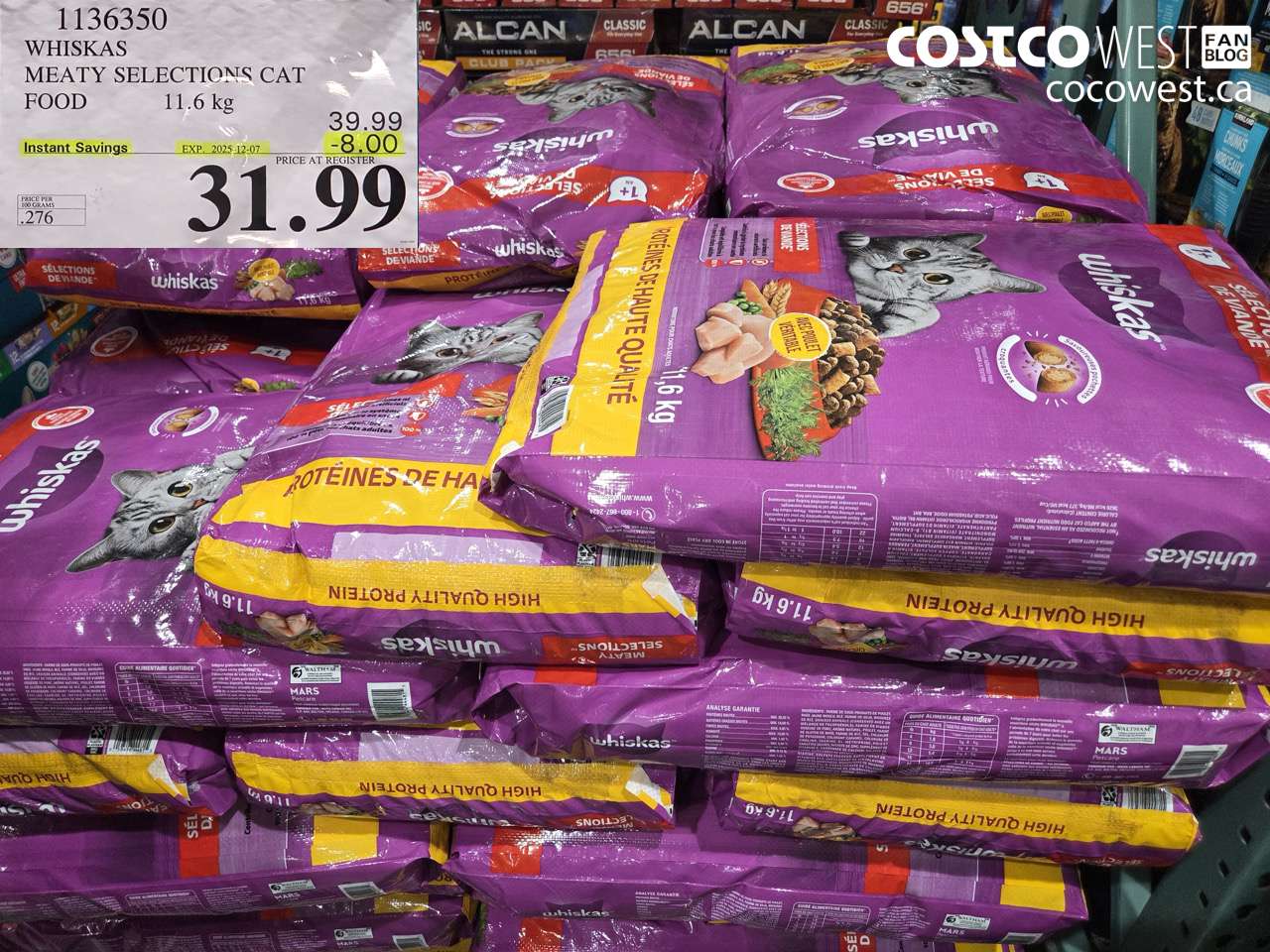 1136350 WHISKAS MEATY SELECTIONS CAT FOOD 11.6 kg ($8.00 INSTANT SAVINGS EXPIRES ON 2025-12-07) $31.99