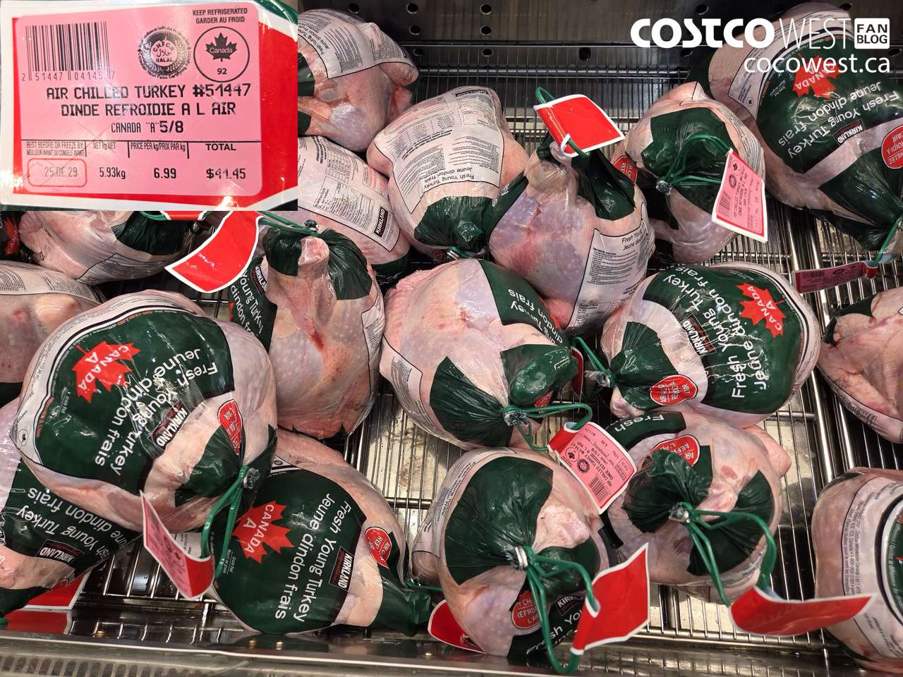 51447 WHOLE TURKEY GRADE A AIR CHILLED 5-7 KG $6.99