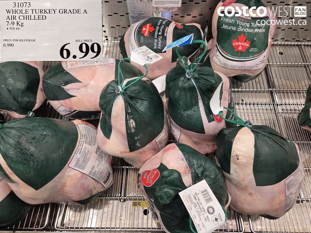31073 WHOLE TURKEY GRADE A AIR CHILLED 7-9KG $6.99