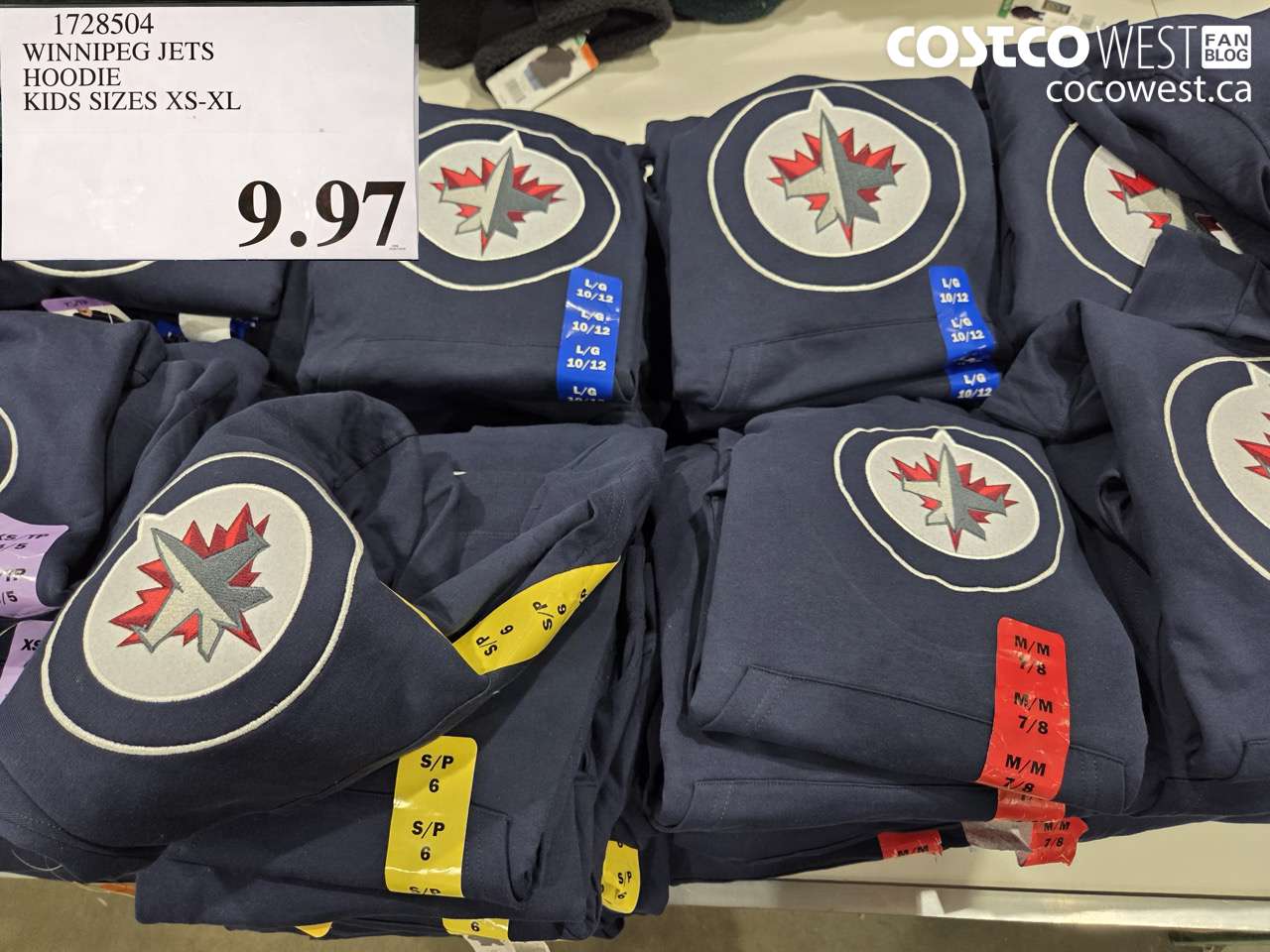 1728504 WINNIPEG JETS HOODIE KIDS SIZES XS-XL $9.97