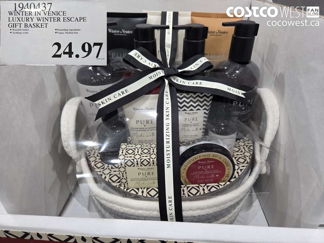 1940437 WINTER IN VENICE LUXURY WINTER ESCAPE GIFT BASKET $24.97