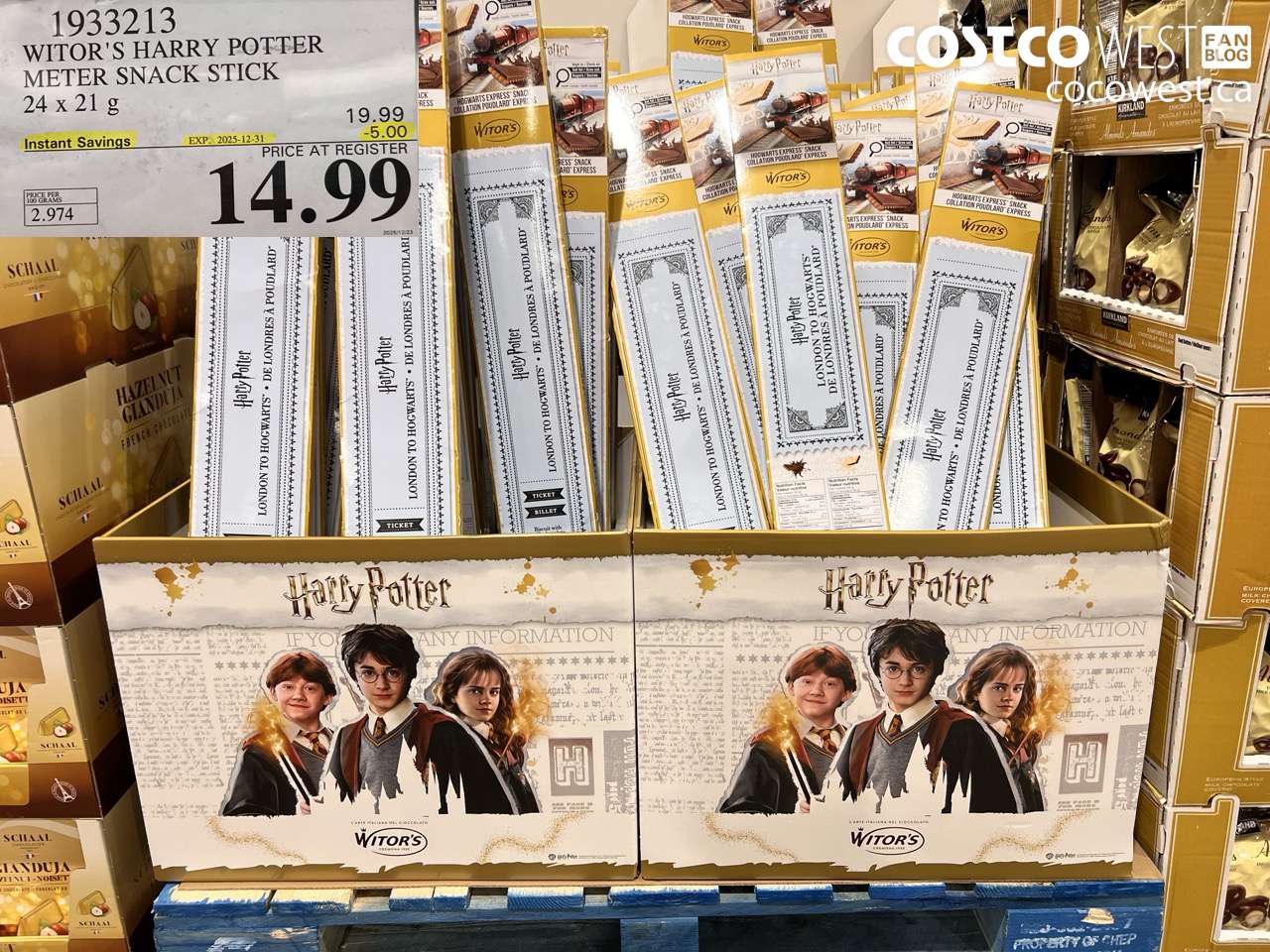 1933213 WITOR'S HARRY POTTER METER SNACK STICK 24 x 21 g ($5.00 INSTANT SAVINGS EXPIRES ON 2025-12-31) $14.99