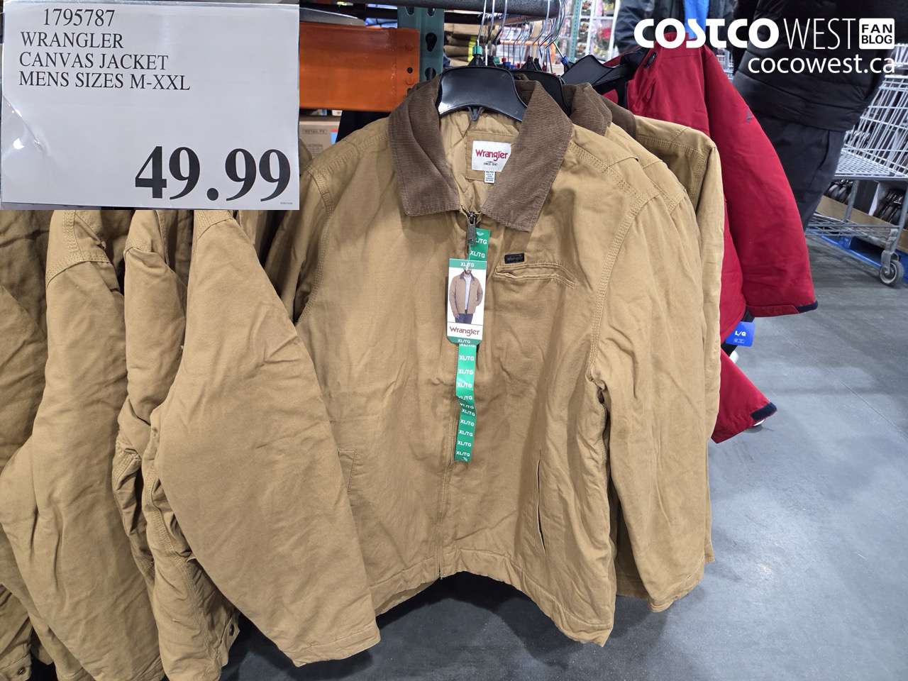 1795787 WRANGLER CANVAS JACKET MENS SIZES M-XXL $49.99