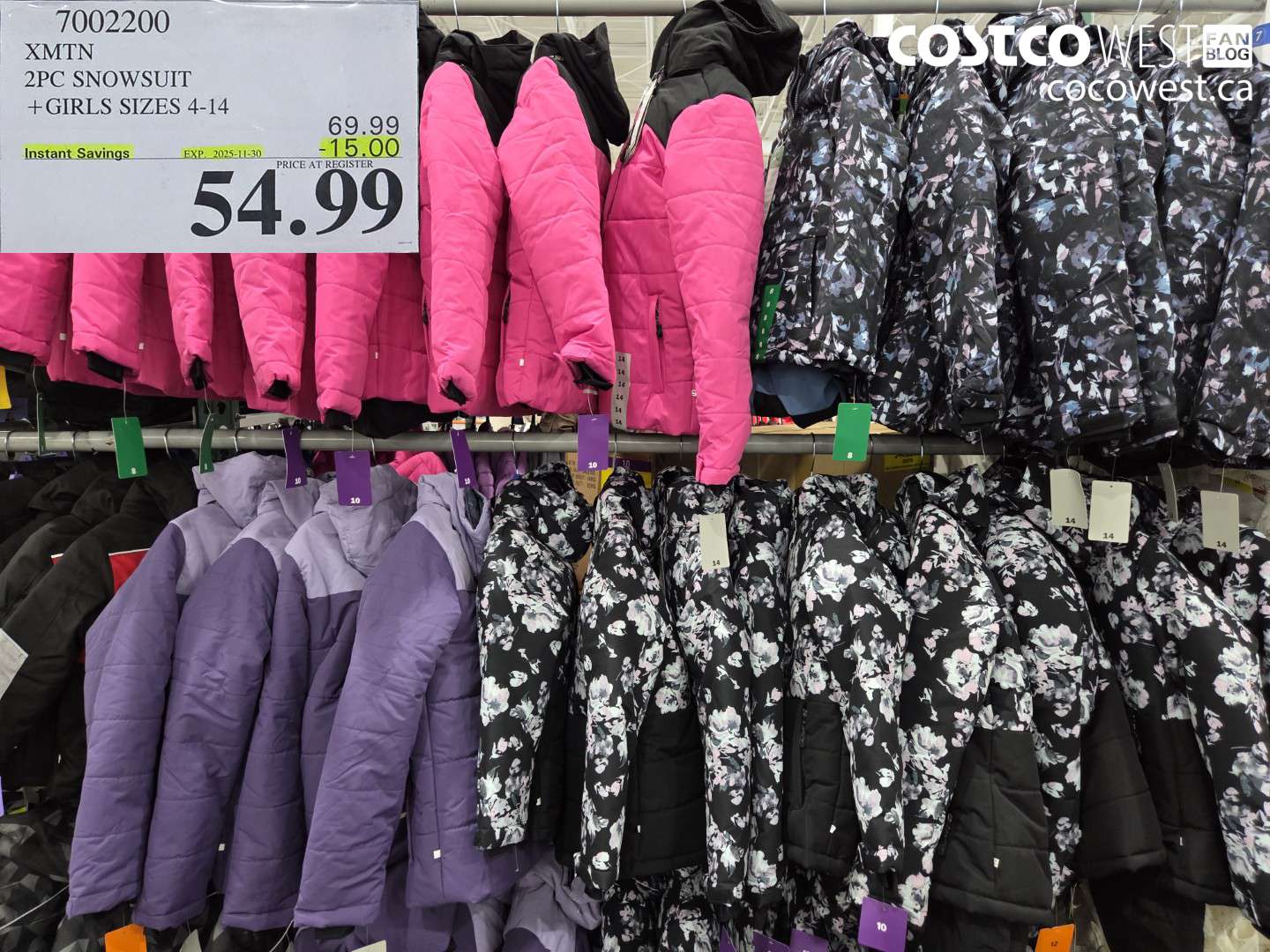 7002200 XMTN 2PC SNOWSUIT GIRLS SIZES 4-14 ($15.00 INSTANT SAVINGS EXPIRES ON 2025-11-30) $54.99