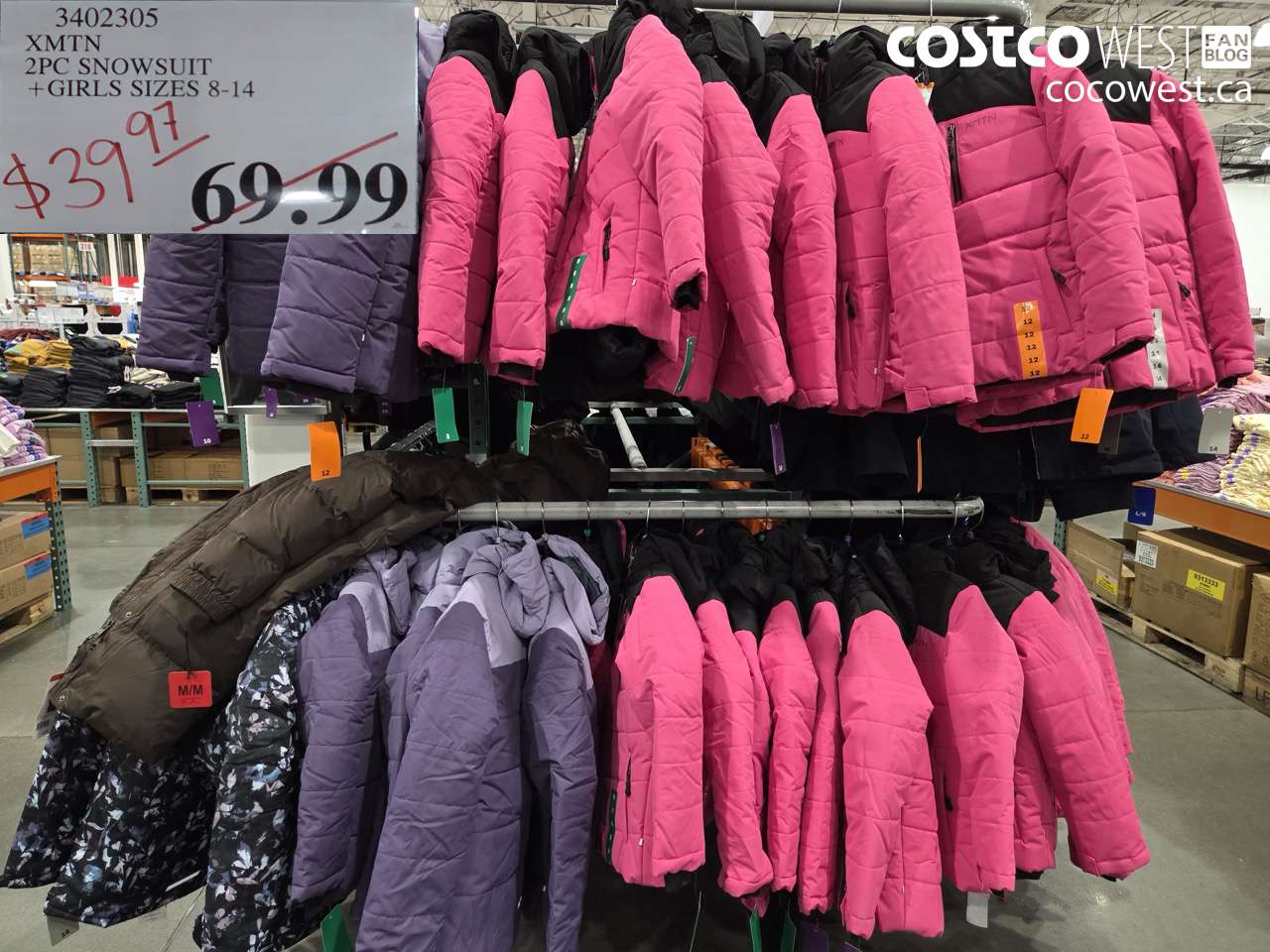 3402305 XMTN 2PC SNOWSUIT GIRLS SIZES 4-14 $39.97