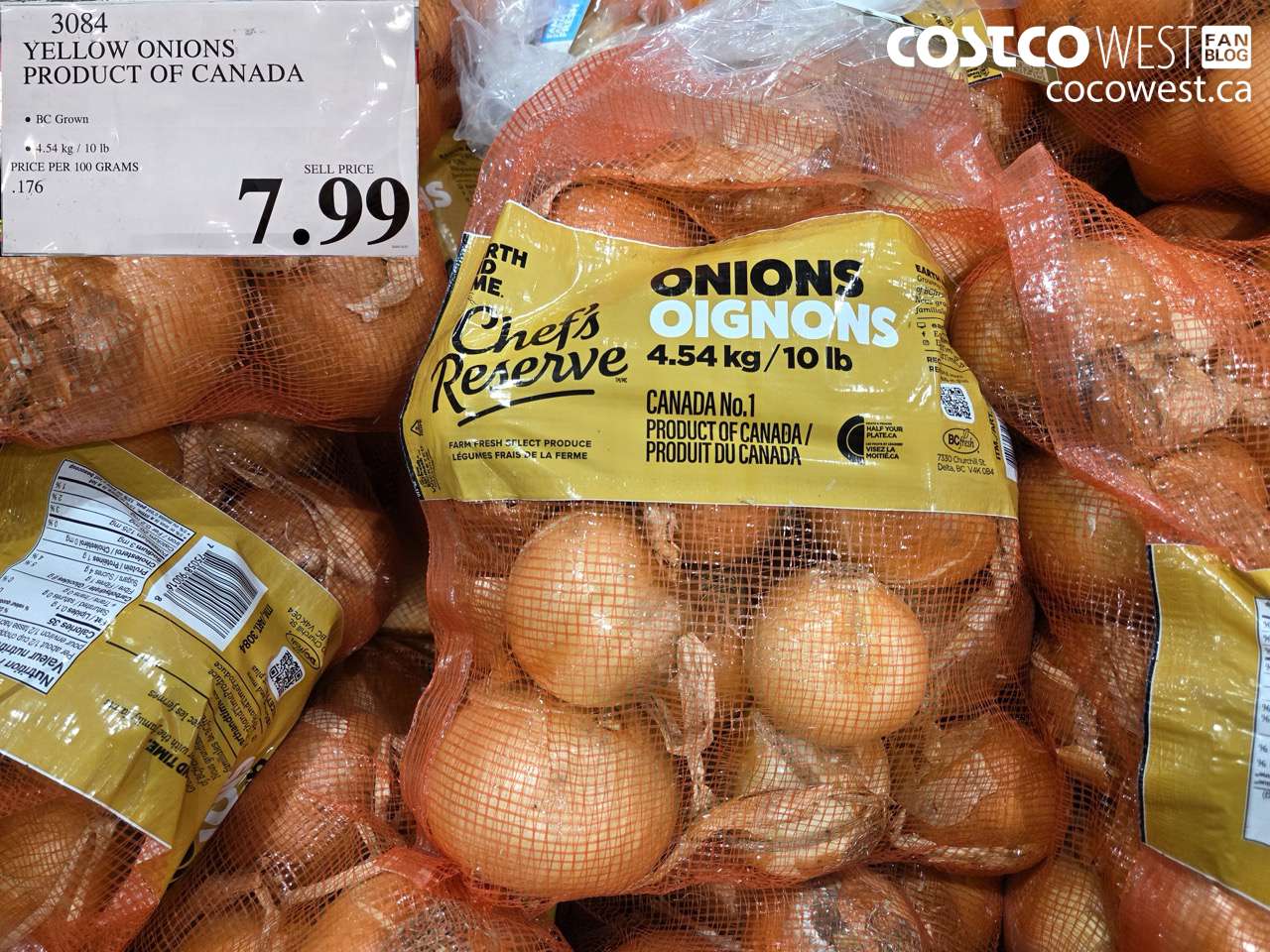 3084 YELLOW ONIONS PRODUCT OF CANADA $7.99