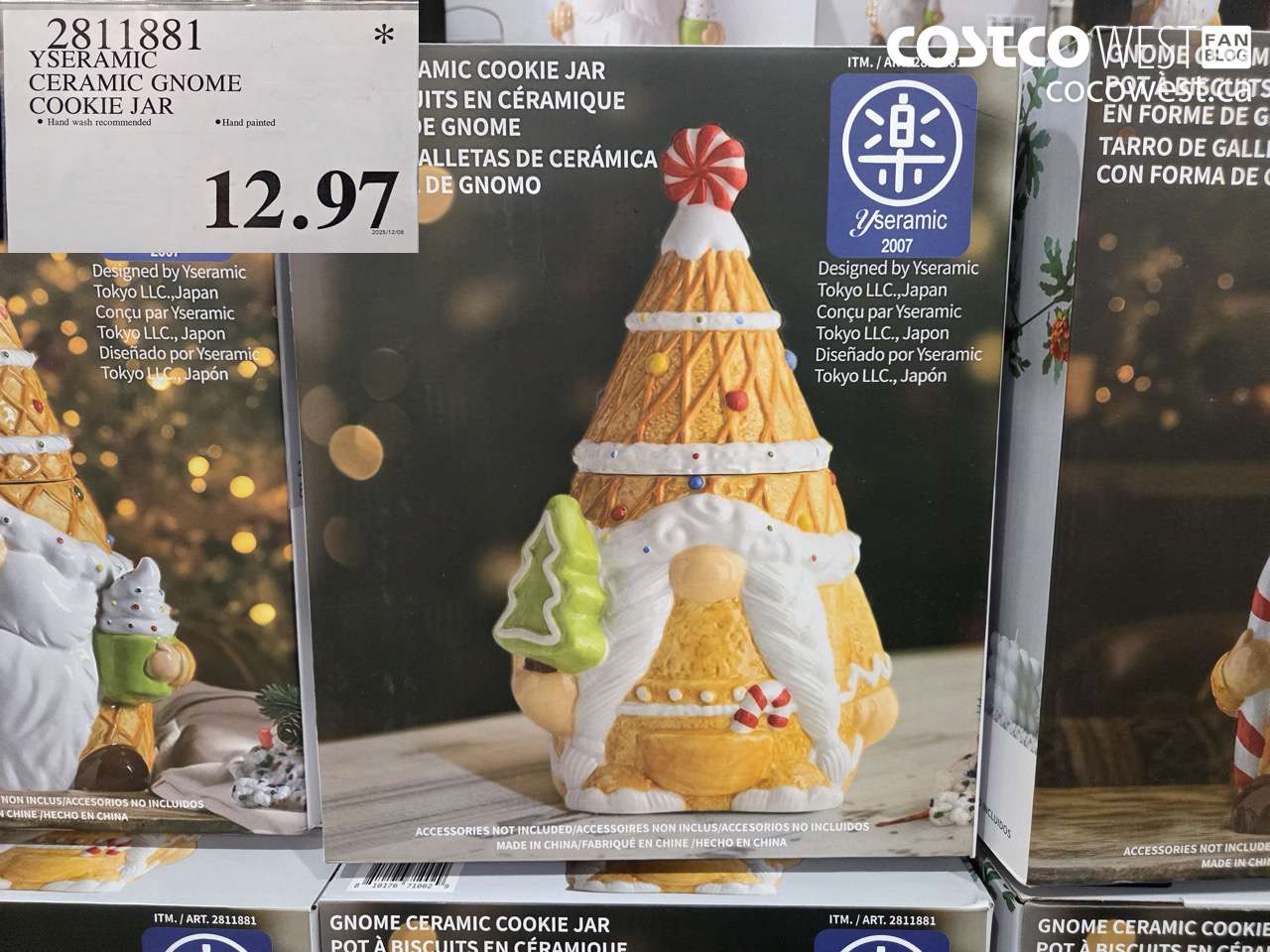 2811881 YSERAMIC CERAMIC GNOME COOKIE JAR $12.97