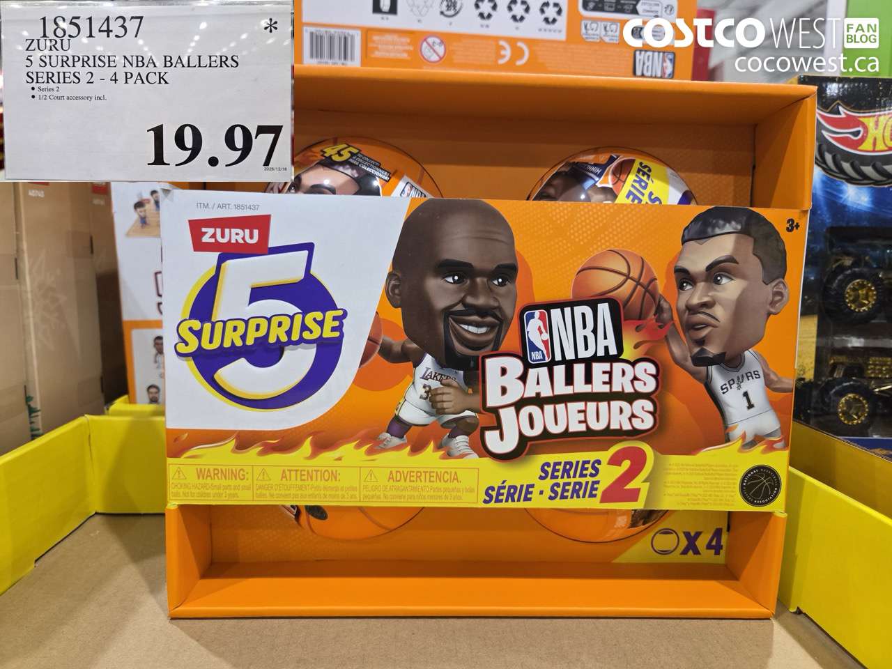 1851437 ZURU 5 SURPRISE NBA BALLERS SERIES 2 4 PACK $19.97