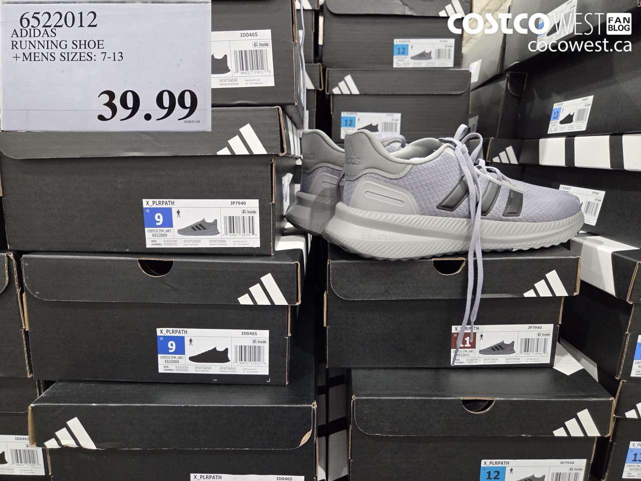 6522012 ADIDAS RUNNING SHOE MENS SIZES 7-13 $39.99