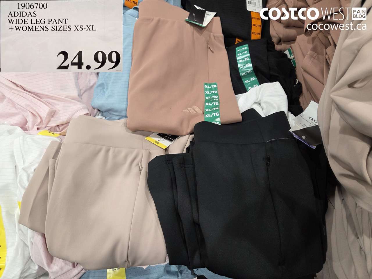 1906700 ADIDAS WIDE LEG PANT WOMENS SIZES XS-XL $24.99