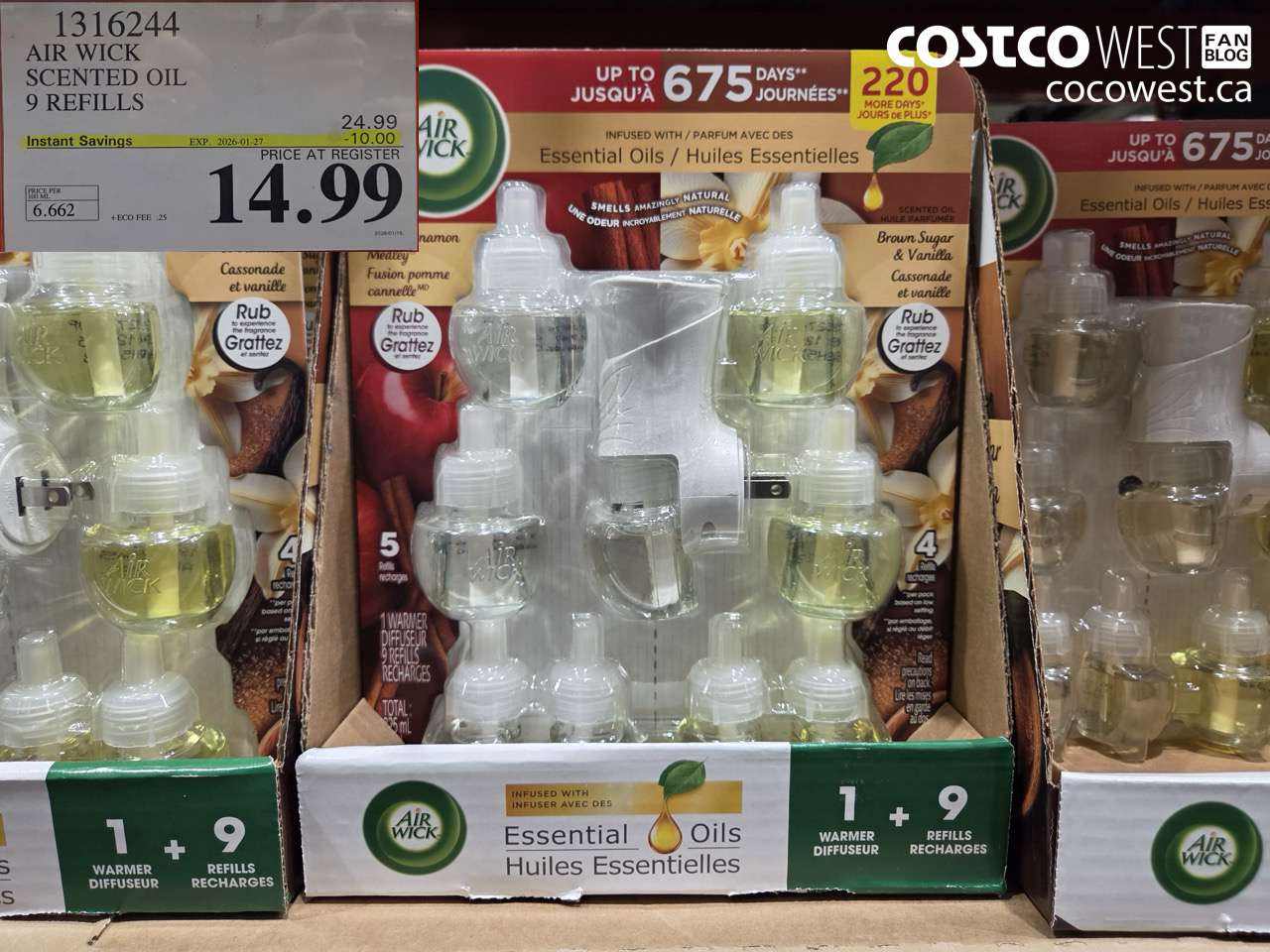 1316244 AIR WICK SCENTED OIL 9 REFILLS ($10.00 INSTANT SAVINGS EXPIRES ON 2026-01-27) $14.99