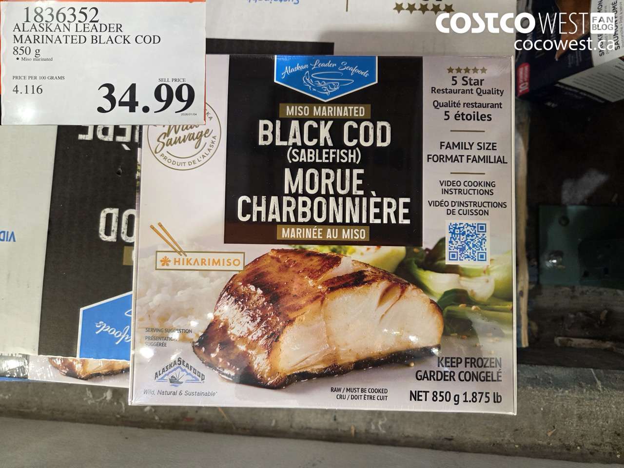 1836352 ALASKAN LEADER MARINATED BLACK COD 850G $34.99
