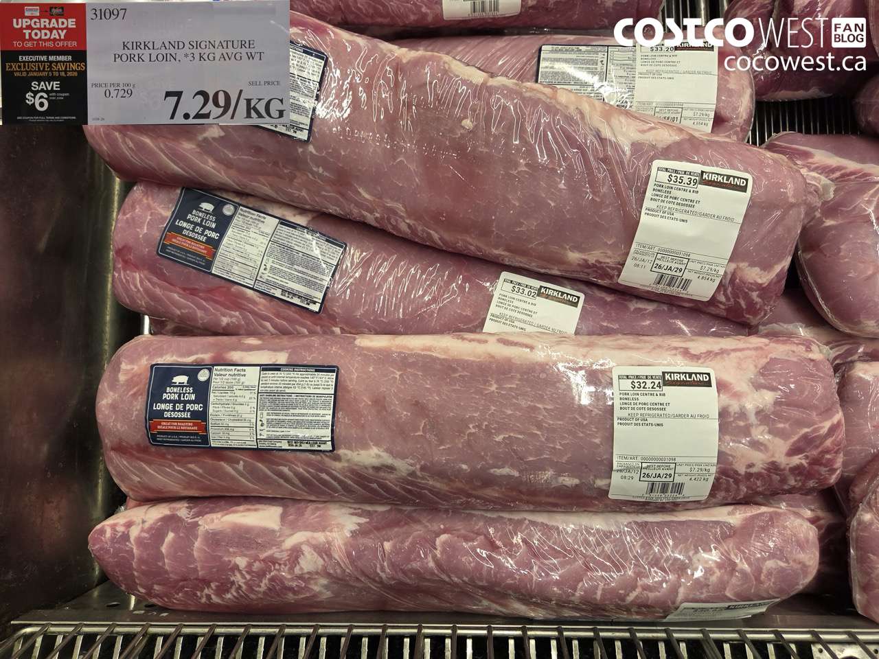31097 (ALSO 31098) PORK LOIN CENTRE & RIB BONELESS ($6.00 INSTANT SAVINGS EXPIRES ON 2026-01-18) $7.29