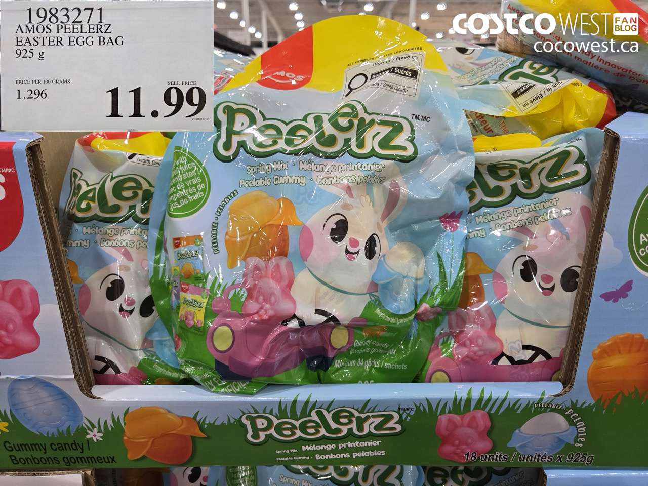 1983271 AMOS PEELERZ EASTER EGG BAG 925G $11.99