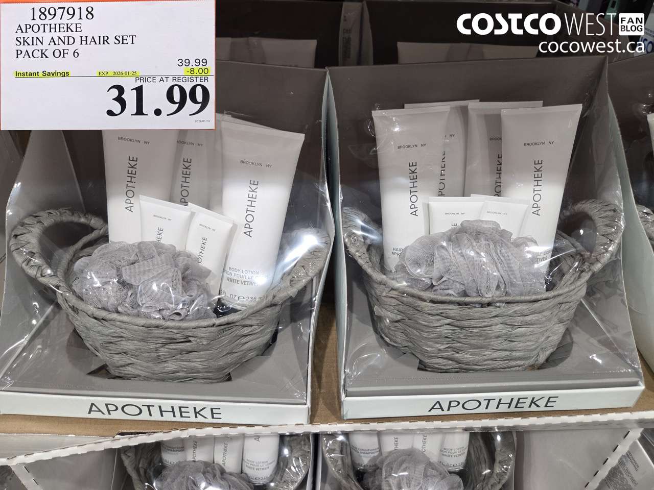 1897918 APOTHEKE SKIN AND HAIR SET PACK OF 6 ($8.00 INSTANT SAVINGS EXPIRES ON 2026-01-25) $31.99