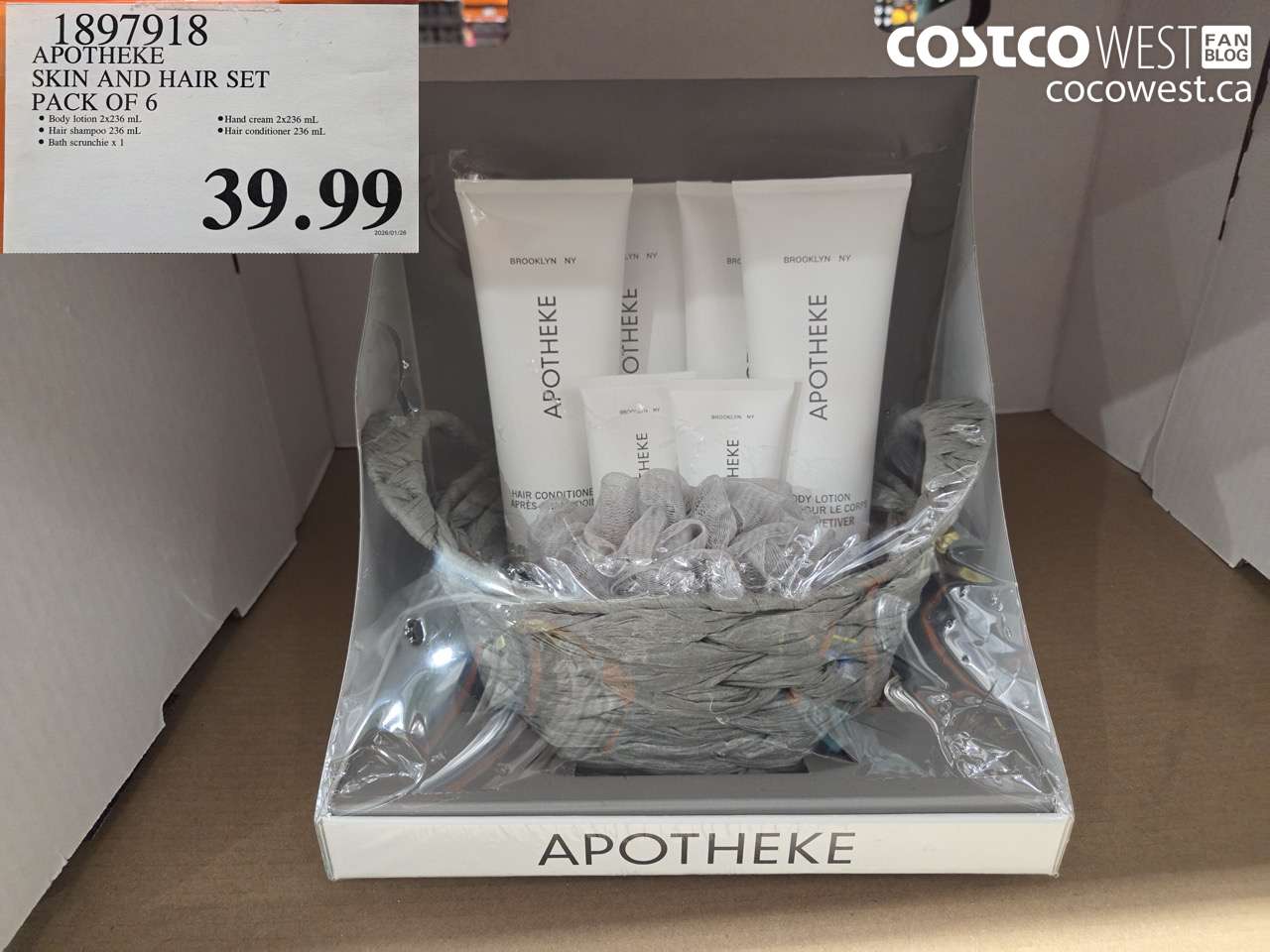 1897918 APOTHEKE SKIN AND HAIR SET PACK OF 6 $39.99