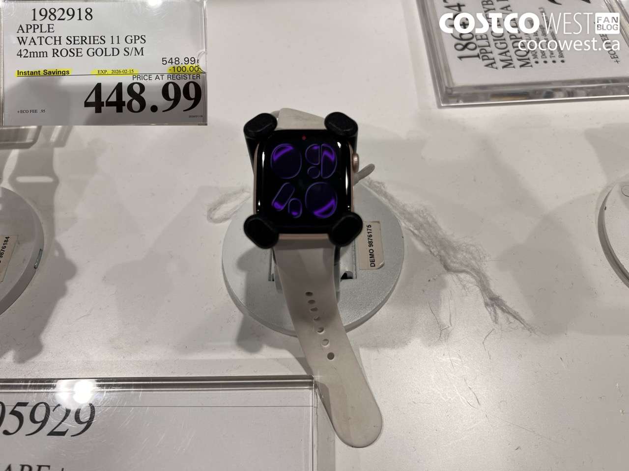 1982918 APPLE WATCH SERIES 11 GPS 42MM GOLD ROSE S/M ($100.00 INSTANT SAVINGS EXPIRES ON 2026-02-15) $448.99