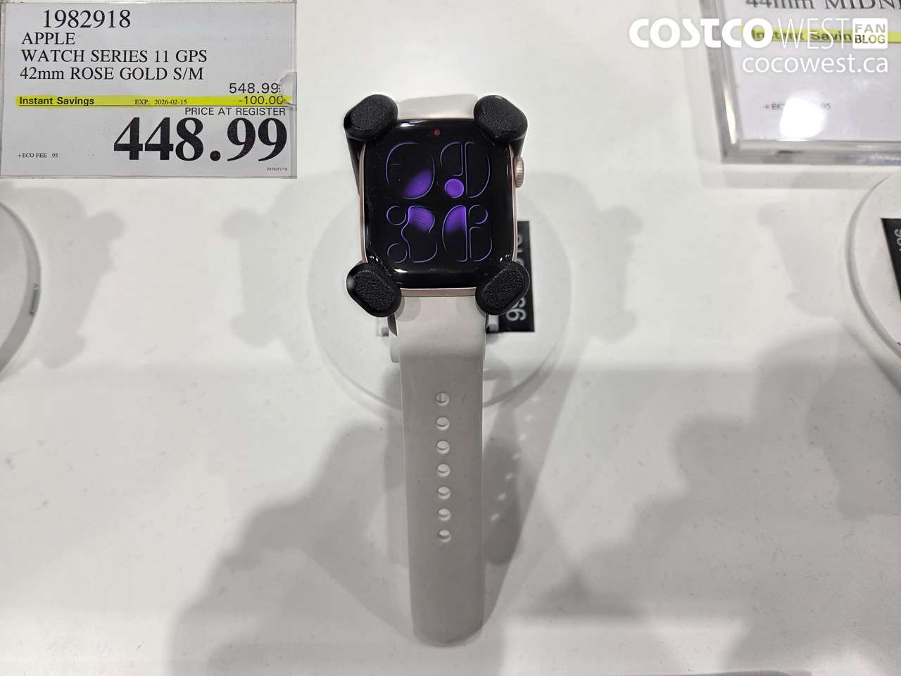 1982918 APPLE WATCH SERIES 11 GPS 42MM GOLD ROSE S/M ($100.00 INSTANT SAVINGS EXPIRES ON 2026-02-15) $448.99